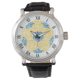 Typographic Football Design Watch