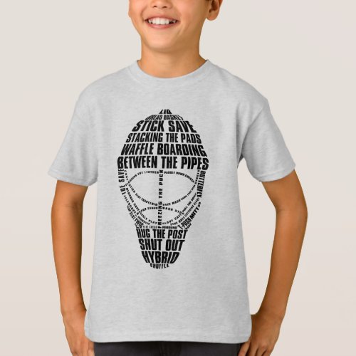 Typographic Hockey Goalie Mask T_Shirt