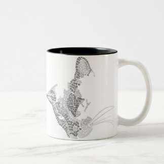 Typographic Kitty Two-Tone Coffee Mug