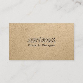 Typographic Kraft Paper Business Card by artNimages at Zazzle