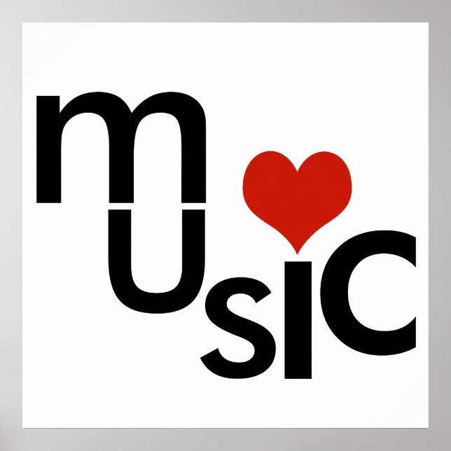 typographic music design poster (Front)