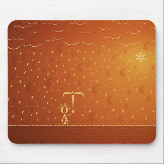 Typographic Rain (Color 2) Mouse Pad
