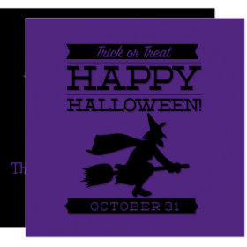 Typographic retro Halloween Invitation