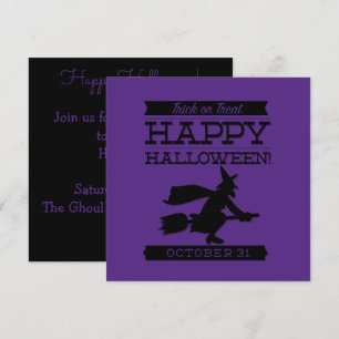 Typographic retro Halloween Invitation