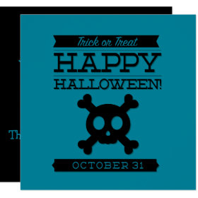Typographic retro Halloween Invitation