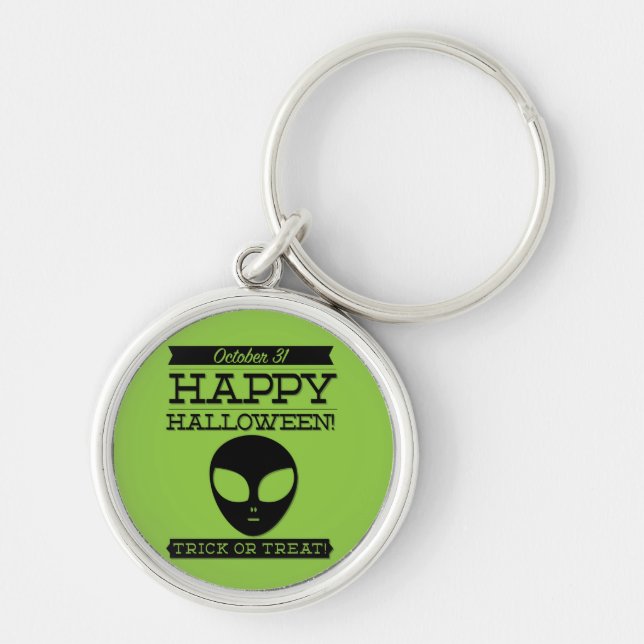 Typographic retro Halloween Keychain (Front)