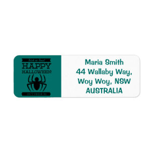 Typographic retro Halloween Label
