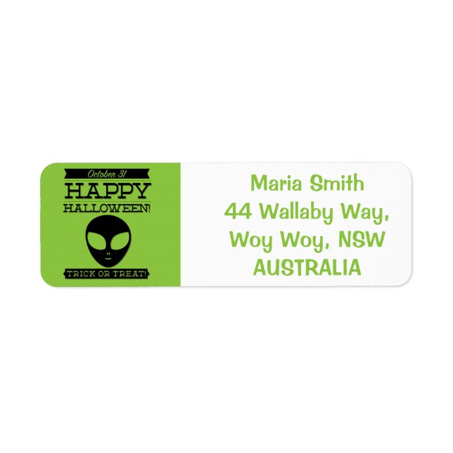 Typographic retro Halloween Label (Front)