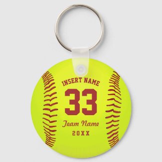 Typographic Softball Team Red