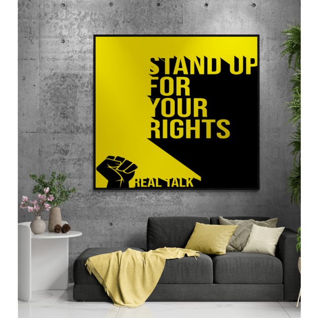 Typographic Stand Up For Your Rights Glossy Poster (Creator Uploaded)