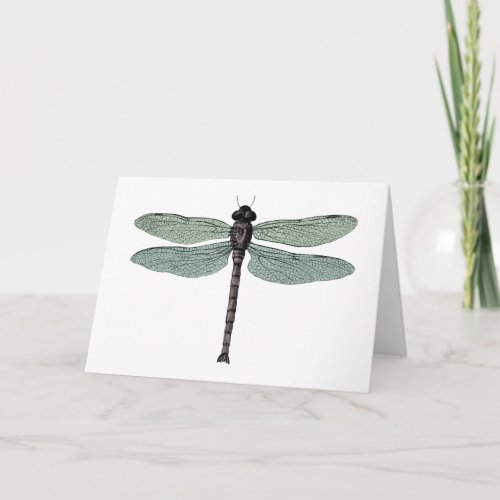 typographic vintage dragonfly Large Greeting Card