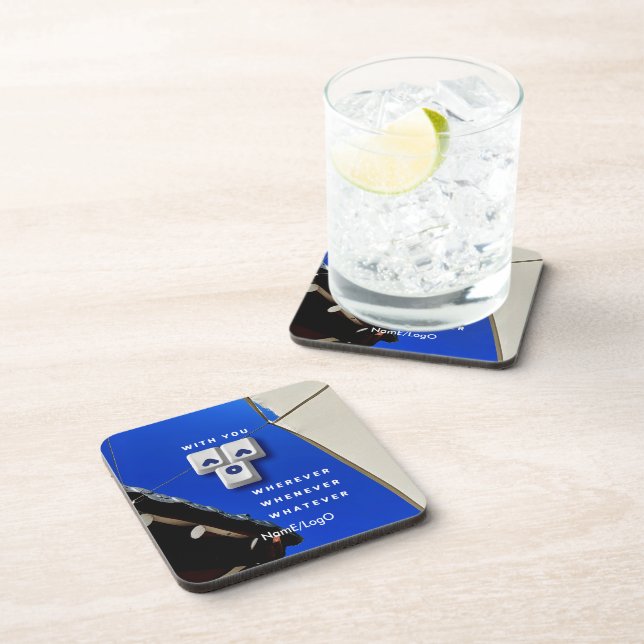 typography_1_with you_1 hard plastic beverage coaster (Right Side)