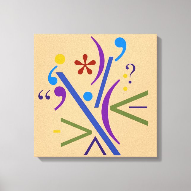 Typography (Abstract Composition) Canvas Print (Front)