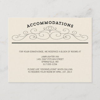 TYPOGRAPHY ACCOMMODATIONS ENCLOSURE CARD