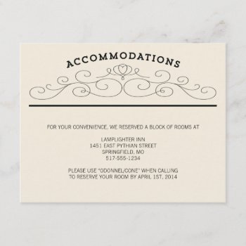 Typography Accommodations Enclosure Card by Fallfordesign1 at Zazzle