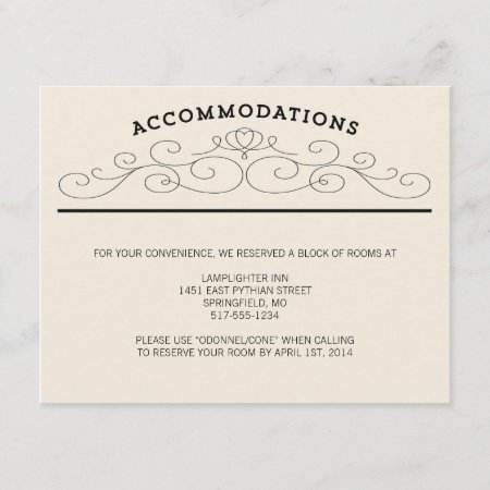 Typography Accommodations Enclosure Card