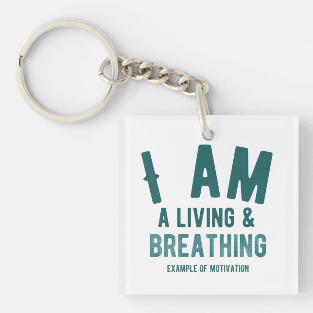 Typography Acrylic Keychain (Front)