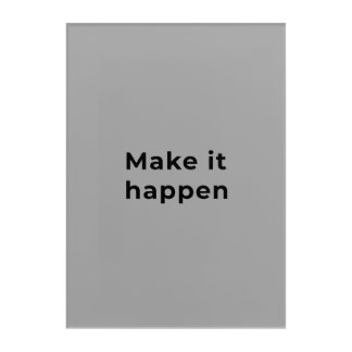 Typography acrylic wall art