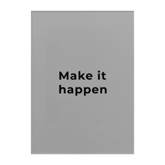 Typography acrylic wall art  (Front)