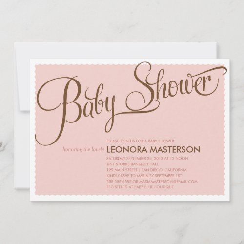 TYPOGRAPHY BABY  | BABY SHOWER INVITATION
