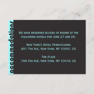 TYPOGRAPHY Bar Bat Mitzvah Accommodations Card