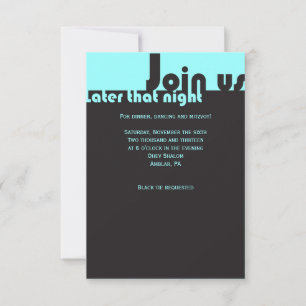 TYPOGRAPHY Bar Bat Mitzvah Party Neon Invitation