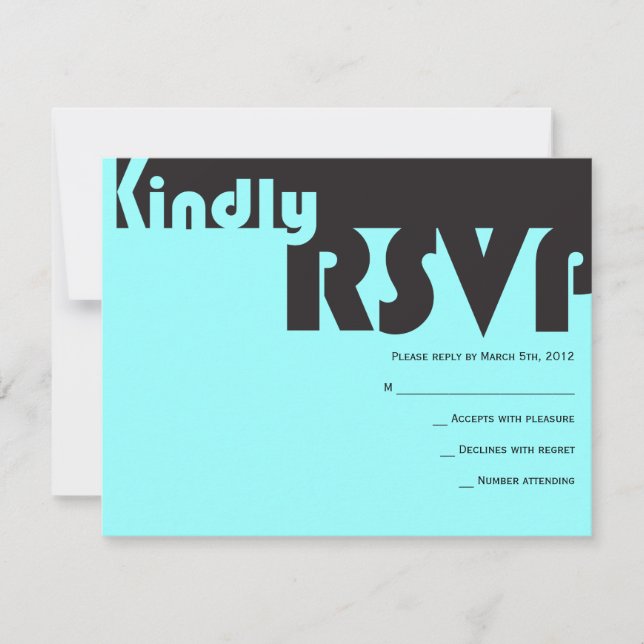 TYPOGRAPHY Bar Bat Mitzvah Reply RSVP Card (Front)