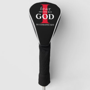 Typography Bible Verse ● I Fear No One But God ● Golf Head Cover