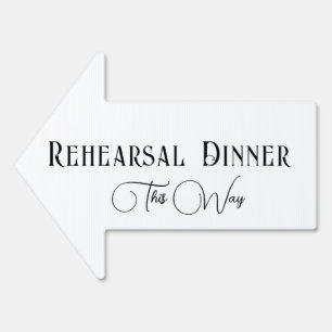 Typography Black and White This Way Sign