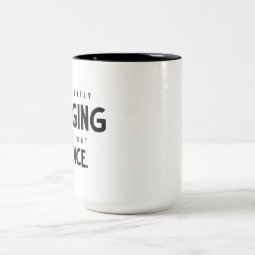 Typography Black Judging your font Choice Two-Tone Coffee Mug | Zazzle