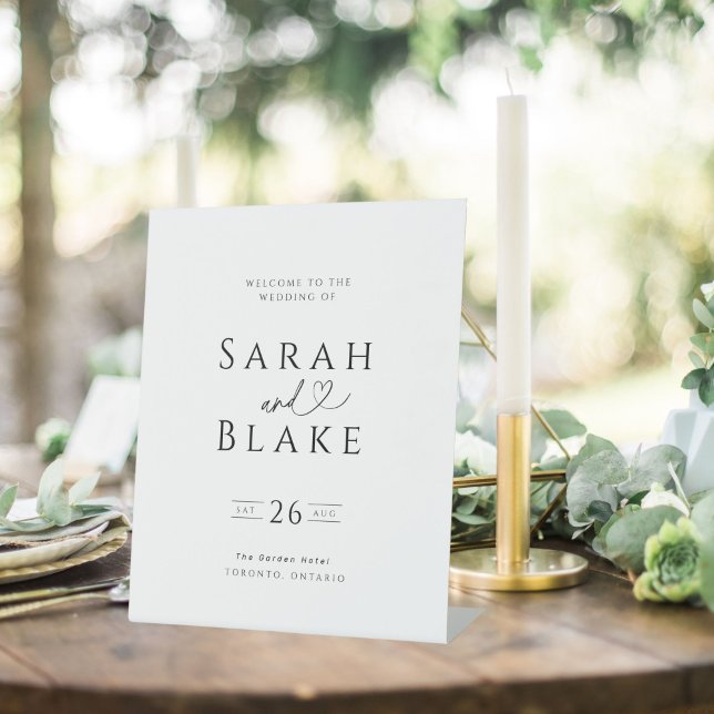 Typography Black White Small Wedding Welcome Sign (Creator Uploaded)