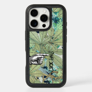 Typography Blackbird Watercolor Texture Blue Green iPhone 16 Pro Case