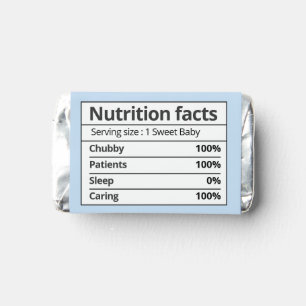 Typography Boy Nutrition Facts Custom Baby Shower  Hershey's Miniatures