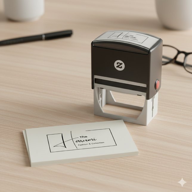 Typography Business Initial Minimal Fashion Logo Self-inking Stamp (Creator Uploaded)