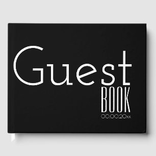 Typography business launch guest register CUSTOM 2 Book