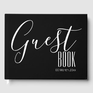 Typography business launch guest register CUSTOM Book