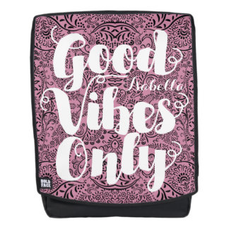 Typography Calligraphy Lilac Good Vibes Only Backpack
