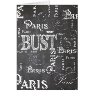 Typography Calligraphy Paris France Eiffel Tower Cards