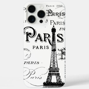 Typography Calligraphy Paris France Eiffel Tower iPhone 16 Pro Max Case