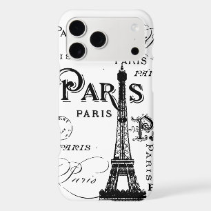 Typography Calligraphy Paris France Eiffel Tower iPhone 17 Pro Max Case