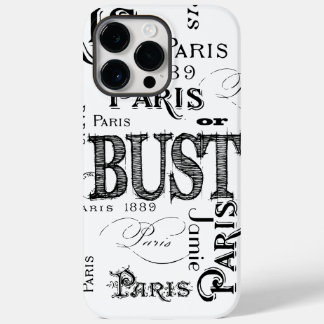 Typography Calligraphy Paris France Eiffel Tower Case-Mate iPhone 14 Pro Max Case