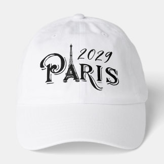 Typography Calligraphy Paris France Eiffel Tower Hat