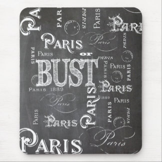 Typography Calligraphy Paris France Eiffel Tower Mouse Pad