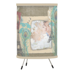 Typography Calligraphy Paris France Eiffel Tower Tripod Lamp