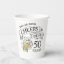 Typography Cheers And Beers Any Age Birthday Paper Cups