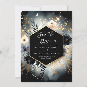 Typography Chic Enchanted Forest Wedding Save The Date