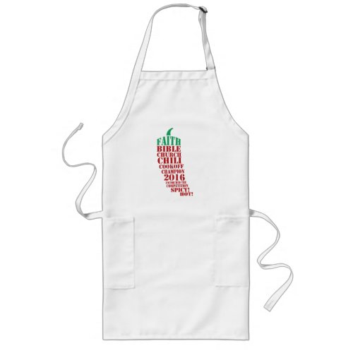 Typography Chili Peper  ChiliCook Off Competition Long Apron