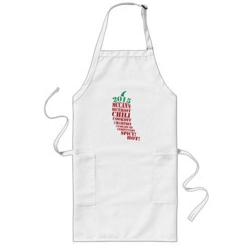Typography Chili Peper  ChiliCook Off Competition Long Apron