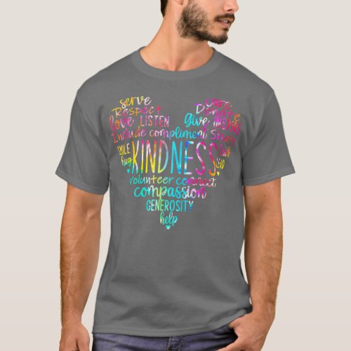 Typography Choose Kindness Tie Dye Be Kind Inspira T_Shirt