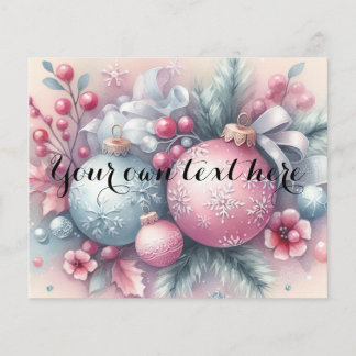 Typography Christmas tree ornaments watercolor